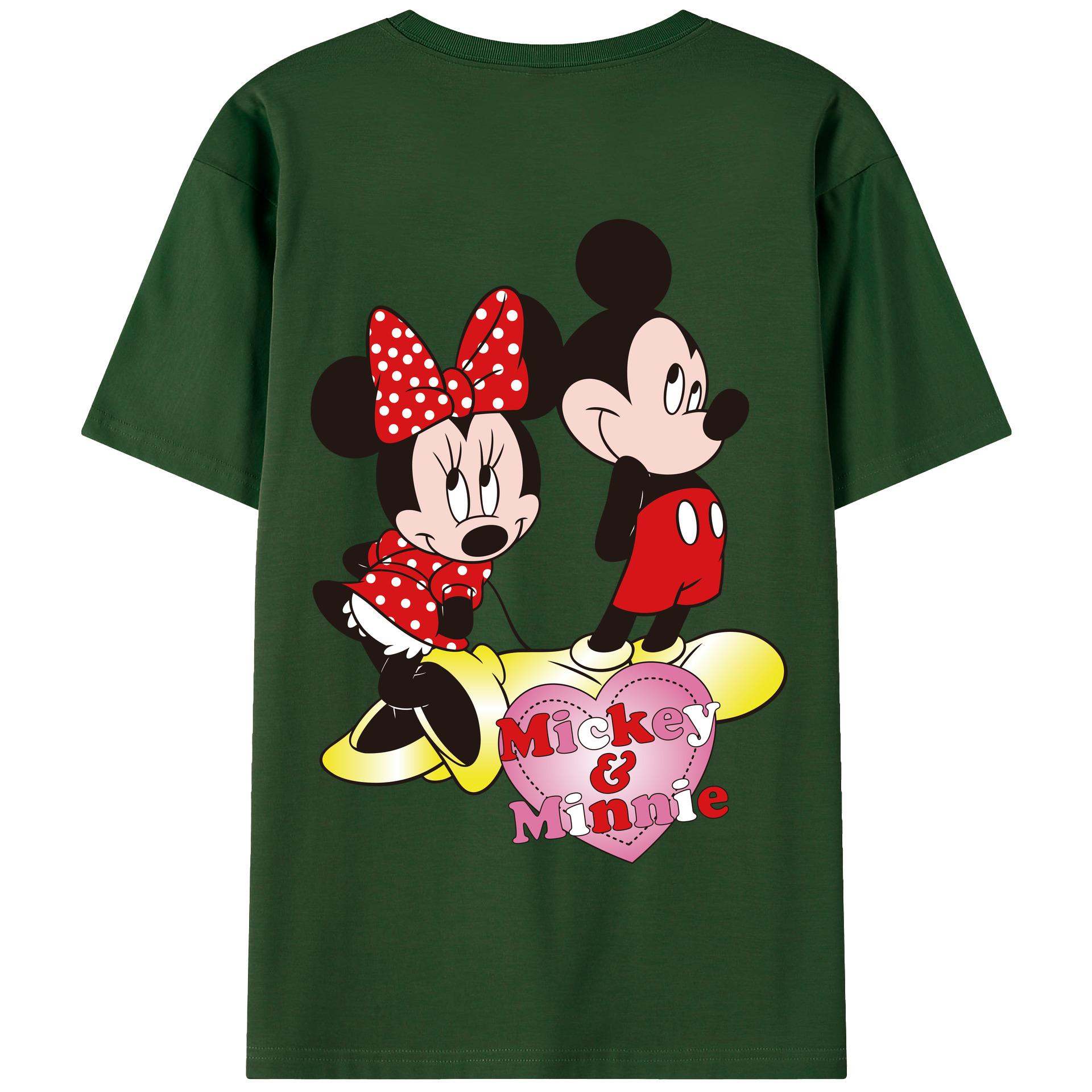 （画像用） ミッキーマウス Mickey Mouse 綿100％半袖Tシャツ（背面プリント）